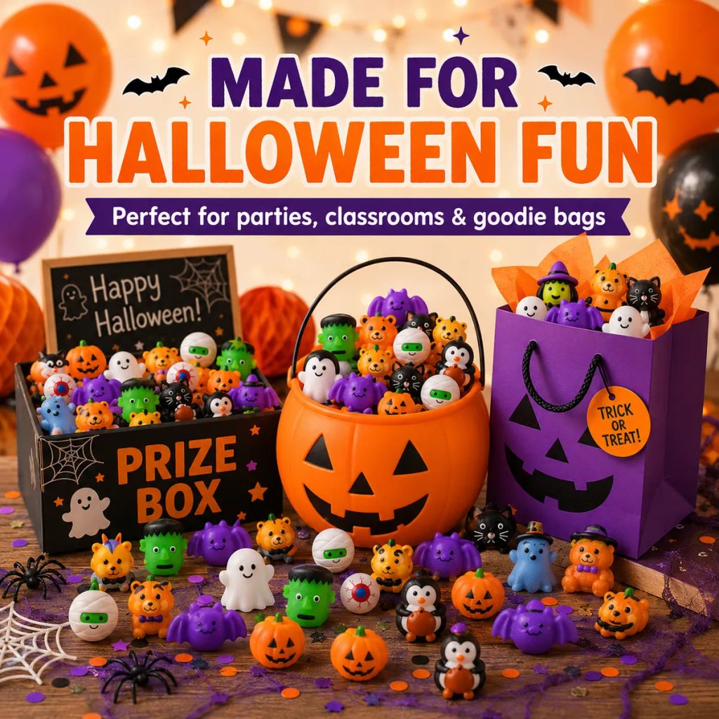 🔥 Last Day 60% OFF — 50PCS Halloween Mochi Squishy Toys for Party Favors & Spooky Fun 🎃