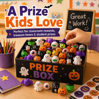 🔥 Last Day 60% OFF — 50PCS Halloween Mochi Squishy Toys for Party Favors & Spooky Fun 🎃