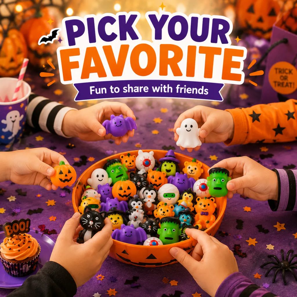 🔥 Last Day 60% OFF — 50PCS Halloween Mochi Squishy Toys for Party Favors & Spooky Fun 🎃